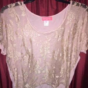 Soul Cafe lace high low shirt